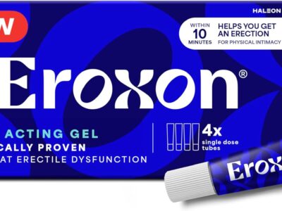 Eroxon Erectile Dysfunction Treatment Gel, New Clinically Proven Topical Gel, Helps Get an Erection Within 10 Minutes, 4 Single Use Tubes